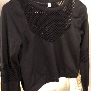 Joy Lab Tops - JoyLab Long Sleeve Mesh Crop Joy Lab Tops - JoyLab Long Sleeve Mesh Crop